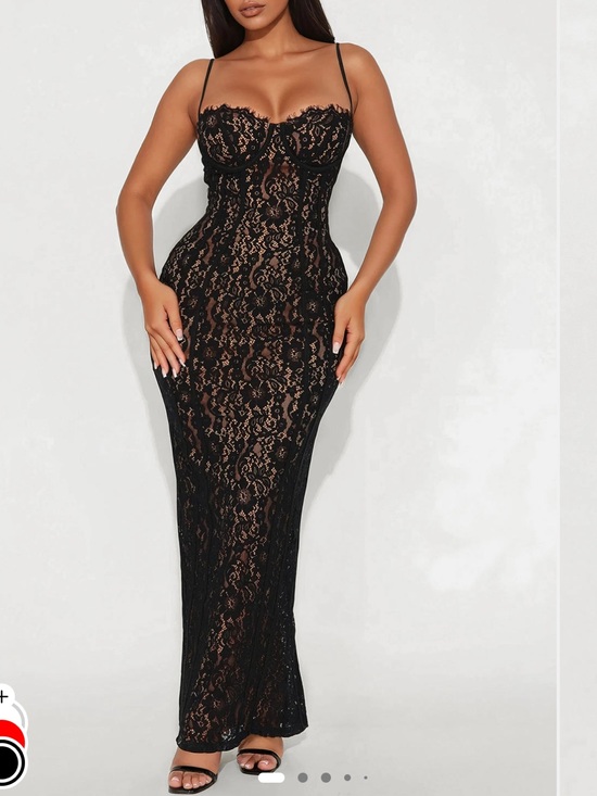 Fashion Nova Dresses & Skirts - Lace Maxi Dress in Black